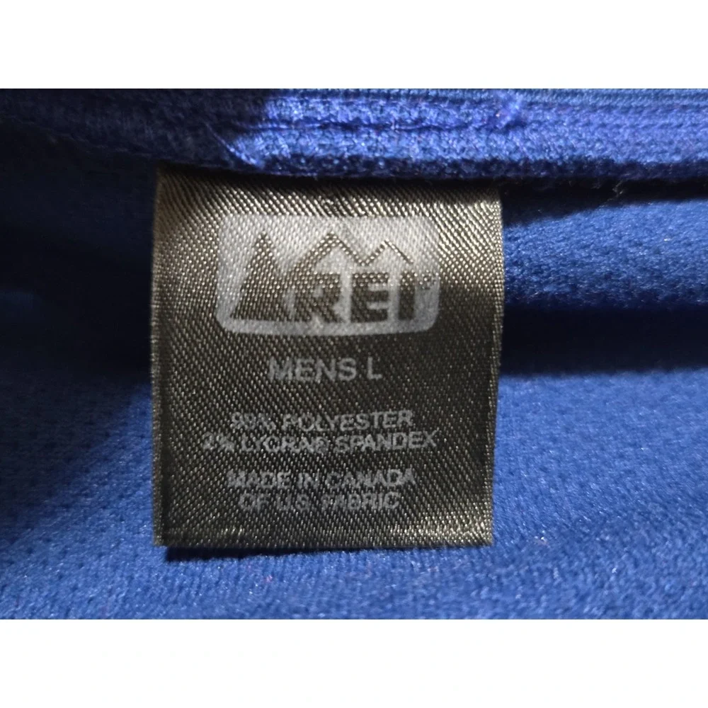 REI‎ Cycling Jacket Full Zip Blue Gray Mens Large Long Sleeve Shirt